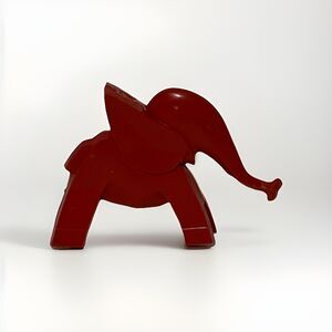 Nosco Don Manning Art Deco Elephant Red Color Bakelite MCM